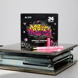 Stylos de peinture acrylique STA 36 marqueurs de la série <span class=keywords><strong>Pro</strong></span> Color Pointe extra fine Non toxique Verre de peinture de roche à séchage rapide à base d'eau - Product Image 2