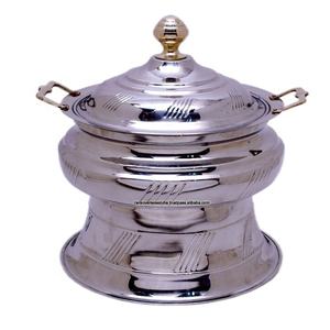 Chauffe-plat rond en métal et acier inoxydable pour équipement de restauration Chauffe-plat pour buffet d'hôtel - Product Image 1