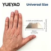 Großhandel YUEYAO Y60T05 0,5mm Dicke SK5 Stahl Gerade Rückseite Universalklinge 60x19mm Professionelles DIY OEM Messer Schnellwechsel