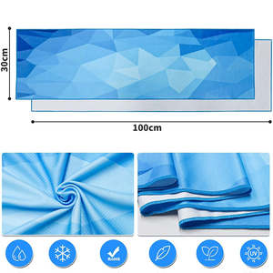 Serviette de sport 40"X12" en microfibre imprimée, séchage rapide, effet rafraîchissant instantané, douce, respirante, pour yoga, camping, course à pied, rafraîchissement - Product Image 3