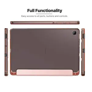 MoKo-funda plegable de cuero PU para Samsung Galaxy Tab S6 Lite, carcasa triple antiarañazos, 10,4, 2020/2022