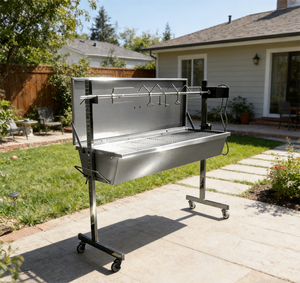 Asador de Cerdo Moderno Warrior Premium <span class=keywords><strong>con</strong></span> Altura Ajustable y Parabrisas - Capacidad de Carga de 60 kg - Product Image 3