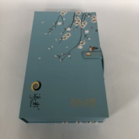Boîtes cadeaux en carton de type valise en matériau recyclé avec poignée, laminage mat et impression en relief pour utilisation avec la fourrure