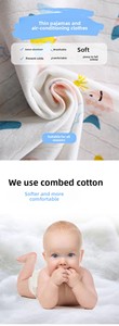 Pijamas de Manga Larga para Niños de 73-160 cm, 100% Algodón, Cómodos, Suaves, Seguros para Bebés, Tejido Acanalado que Absorbe la Humedad, para Verano - Product Image 5