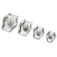 Colliers de serrage pour câble simple en acier inoxydable AISI316 AISI304, pince simple pour câble métallique 28mm, collier de serrage 1 poteau pour câble métallique