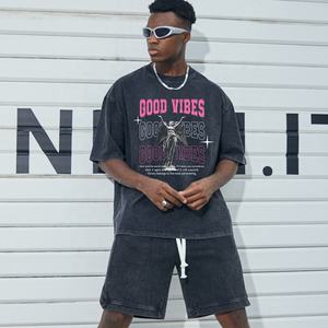 เสื้อยืดผ้าฝ้ายพิมพ์ลายกราฟิกไซส์ใหญ่พิเศษสำหรับผู้ชายเสื้อผ้าแนวสตรีทแวร์ผ้าคอตตอนสำหรับฤดูร้อน - Product Image 2