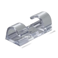 120 clips de câble transparents pour la gestion des câbles, support de câble pour TV, PC, organisateur de câbles de bureau