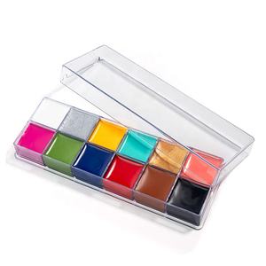 Profesional Festival 12 colores resplandor en el oscuro paleta <span class=keywords><strong>mariposa</strong></span> León payaso Kit para niños de cara y cuerpo de pintura - Product Image 2