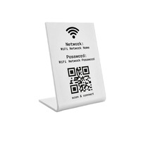 Étiquettes et panneaux de table en acrylique avec code QR, panneau en acrylique personnalisé avec code QR et ruban adhésif, panneau commercial en acrylique avec code QR, présentoirs QR