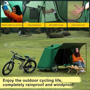 Tenda per Rimorchio Bicicletta, Campeggio, Impermeabile 2000mm, Riparo per Dormire Fuori dal Suolo <span class=keywords><strong>con</strong></span> Ruote da 16 Pollici - Product Image 3