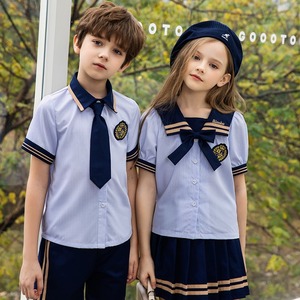 Uniforme d'école primaire de style anglais de <span class=keywords><strong>grande</strong></span> taille de 2 à 18 ans ensemble uniforme de garderie bleu uniforme d'école primaire japonais - Product Image 3
