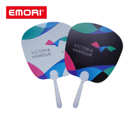Abanico Publicitario de Mano de Plástico PP con Logotipo Personalizado Promocional con Impresión Offset a Todo Color
