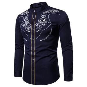 Vêtements Western brodés pour hommes en gros, chemises de <span class=keywords><strong>cowboy</strong></span>, smoking - Product Image 6