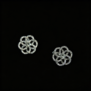 Set Corona e Orecchini da Sposa con Strass, Tiara Scintillante con Fiori di Cristallo, Gioielli per Capelli da Principessa per Feste di Compleanno e Concorsi - Product Image 5