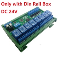 VICKO RS485 Development Board PLC Expansion Board with DIN35 Rail Enclosure Relay RTU Protocol PCB Relay Module and Switches