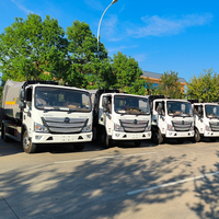 Camion benne compacteuse FOTON 4x2 de 8 m en promotion, transmission manuelle, moteur diesel Euro 6, conception anti-fuite de carburant, 8000 L, 200 L