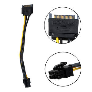 Pour câble d'alimentation SATA avec 15 broches 6 broches PCI EXPRESS PCI-E pour adaptateur de convertisseur graphique Sata ligne d'alimentation de carte vidéo en - Product Image 2