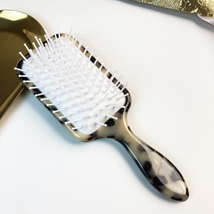 Vendita calda Logo personalizzato districante ampi denti cuscino d'aria massaggio pettine acetato spazzola per capelli ricci e bagnati strumenti per lo Styling dei capelli - Product Image 3