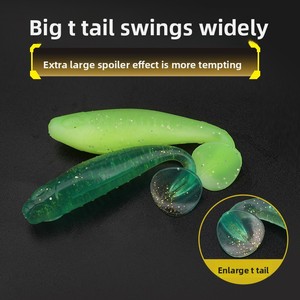Leurre souple flottant en acier inoxydable en forme de queue de poisson 7cm/10cm/14cm, haute élasticité, durable, résistant aux morsures pour carpes en étang, lot de 5 - Product Image 2