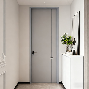 Porte en bois massif moderne de <span class=keywords><strong>l</strong></span>'usine du fabricant, peinture <span class=keywords><strong>écologique</strong></span> sans insecticide, résistante à <span class=keywords><strong>l</strong></span>'humidité, anti-insectes pour les chambres à coucher, les hôtels, les hôpitaux - Product Image 3