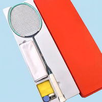 Raquette de badminton professionnelle 6U 72g ultra-légère en fibre de carbone pleine, rigide et durable, tension élevée 24-32 lbs, pour entraînement, coffret cadeau premium