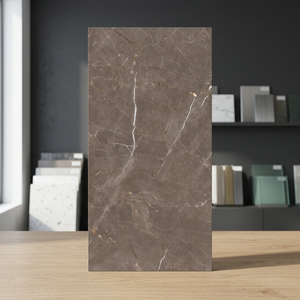 Carreaux de sol et de mur en porcelaine émaillée William Choco 600x1200mm, finition sculptée - Product Image 1