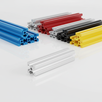 Profilés en aluminium à fente en T multicolores 2020 3030 4040 6063-T5 avec découpe et perçage CNC de précision, sur mesure pour l'industrie