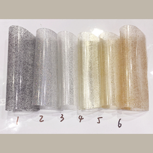 0.5MM doux clair paillettes TPU brillant gelée <span class=keywords><strong>Transparent</strong></span> étincelle brillant plastique vinyle <span class=keywords><strong>tissu</strong></span> pour bricolage boucles d'oreilles cheveux arcs sacs portefeuilles - Product Image 2