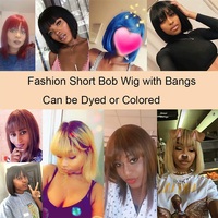 Perruque Bob Courte Bouclée en Cheveux Humains Indiens Ondulés Afro 13x4 de 8, 10 et 12 Pouces avec Dentelle HD pour Femmes Noires – Vente en Gros