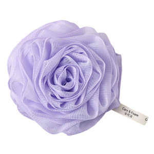 Zenidoo – Serviette exfoliante en filet à bulles, style moderne, motif rose, entièrement naturelle, douce et respectueuse de la peau, en éponge - Product Image 1