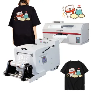 Toptan akıllı dijital A3 DTF yazıcı T-Shirt 30cm genişlik tekstil desen BASKI MAKİNESİ