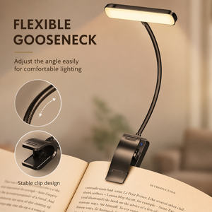 Lampe <span class=keywords><strong>de</strong></span> lecture LED rechargeable à clip flexible <span class=keywords><strong>pour</strong></span> le cou, avec 3 modes <span class=keywords><strong>de</strong></span> couleur, CRI 90 élevé, idéale <span class=keywords><strong>pour</strong></span> la chambre, les voyages et la lecture nocturne - Product Image 2