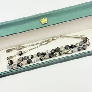 สร้อยข้อมือลูกปัดสวดมนต์อิสลาม ชุดว่ายน้ำ ประดับอัญมณ์ 8 มม. 33 เม็ด ทาฮะ ซุบฮา มิสบาฮ์ ลูกปัดสวดมนต์มุสลิม เครื่องประดับสำหรับผู้แสวงบุญ ทัสบีห์ โรซารี - Product Image 5