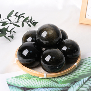 Wholesale Natural Stones and <b>Crystal</b> Craft Golden Obsidian Healing <b>Crystal</b> Decoration for Fengshui - Product Image 5