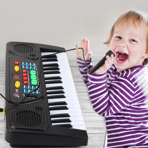 Clavier électronique USB à 61 touches, instrument de musique <span class=keywords><strong>pour</strong></span> enfants avec microphone, écran LED, 16 tons, 10 rythmes, 6 chansons de démonstration - Product Image 4