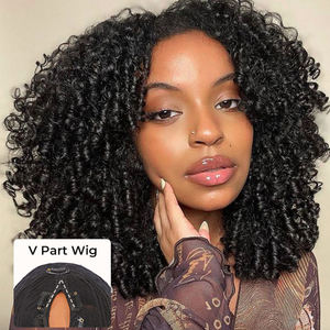 Cuticle מיושר cuticles curly v חלק פאות wigs שיער פאה לא תחרה שיער אדם פאה בתולה - Product Image 1
