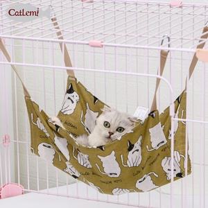 Summer Nature Linen Cat Hammock Hanging Under <b>Chair</b> Bed for Pets - Product Image 3