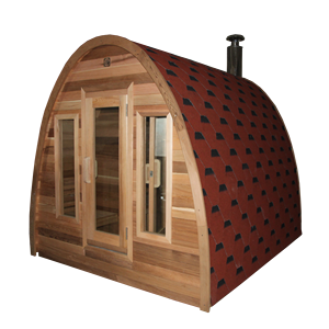 Sauna Esterna in Legno di Cedro Rosso Canadese di Eccellente Qualità, Nuovo Design, con Stufa Elettrica - Product Image 2