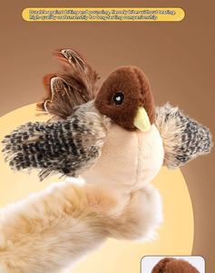 Giocattoli eco-friendly per gatti gatta che sbattono ali di simulazione di uccelli interattivi Flappy <span class=keywords><strong>Bird</strong></span> Chase Touch attivati peluche giocattolo da gioco - Product Image 5