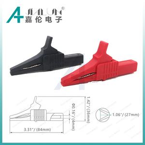 JIALUN ความปลอดภัยแรงดันสูงชุบนิกเกิลทองเหลืองจระเข้คลิป 4 มม.กล้วยแจ็คมัลติมิเตอร์ทดสอบตะกั่วจระเข้ CLAMP - Product Image 2