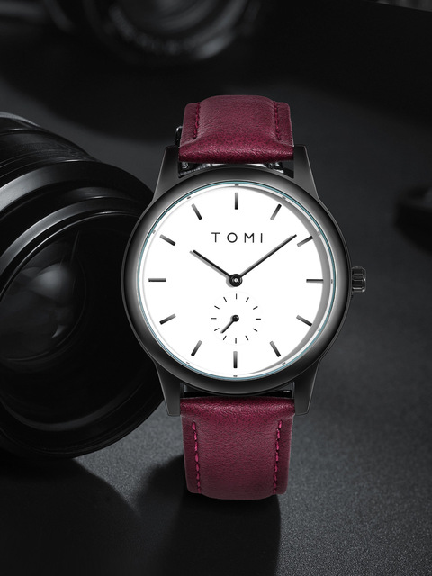 TOMI T088 Quartz Watch Glass Dial Leather Band Business Unisex Wristwatches Simple Design Elegant Style Watches Factory Price
