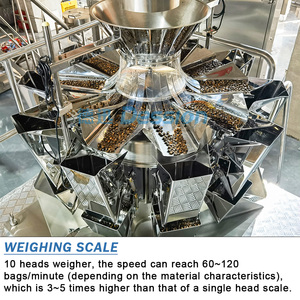 Đa đầu Định lượng tự động thức ăn vật nuôi doypack Túi máy đóng gói chó mèo thực phẩm dây kéo túi bao bì và niêm phong máy - Product Image 4