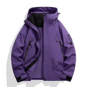 <span class=keywords><strong>Veste</strong></span> polaire à manches longues zippée pour homme, imperméable et coupe-vent, pour les sports de plein air, couleur unie, printemps-automne - Product Image 3