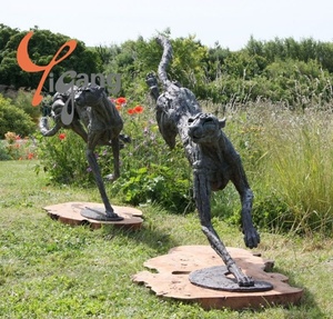 Statua di Animale in Bronzo Fuso su Misura, <span class=keywords><strong>Pantera</strong></span> (Scultura su Larga Scala di Leopardo/Ghepardo), Decorazione Artistica 3D per Giardino Esterno in Metallo - Product Image 2