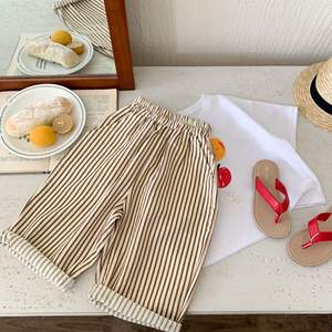 Buding, ropa de verano para niños, pantalones antimosquitos de estilo coreano para niños y niñas, pantalones casuales de rayas rectas verticales Xiao Bao - Product Image 6