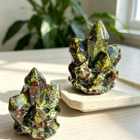 Grappe de cristaux naturels sculptée à la main en améthyste pour la décoration intérieure, cadeau artisanal de guérison en cristal