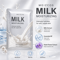 Set Masker Wajah MEIZCOS Variety 7 Masker 1 Pad Pengelupas Beras Mutiara Madu Susu Lidah Buaya Arang Hyaluronic Mentimun Paket Perawatan Wajah