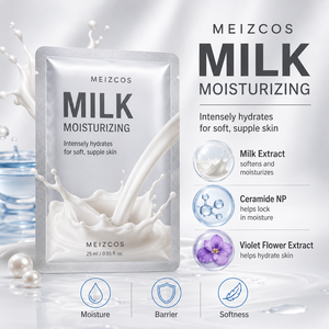 ชุดแผ่<span class=keywords><strong>นม</strong></span>าส์กหน้า MEIZCOS 7 แบบ 1 แผ่นขัดผิวข้าว 1 แผ่นมุก 1 แผ่นน้ำผึ้ง 1 แผ่น<span class=keywords><strong>นม</strong></span> 1 แผ่นว่านหางจระเข้ 1 แผ่นถ่าน 1 แผ่นไฮยาลูรอน 1 แผ่นแตงกวา ชุดดูแลผิวหน้า - Product Image 4