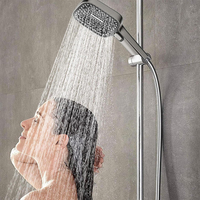 Pomme de douche chauffante intelligente à affichage numérique alimentée par batterie, pomme de douche de salle de bain, pomme de douche en cascade