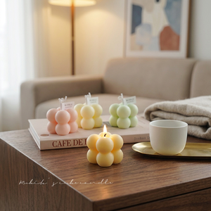 Velas Aromáticas Modernas Hechas a Mano en Forma de Cubo Pequeño, Decoración para el Hogar, Regalo de Cumpleaños y Boda, Cera de Soja Perfumada con Caja de PVC - Product Image 6
